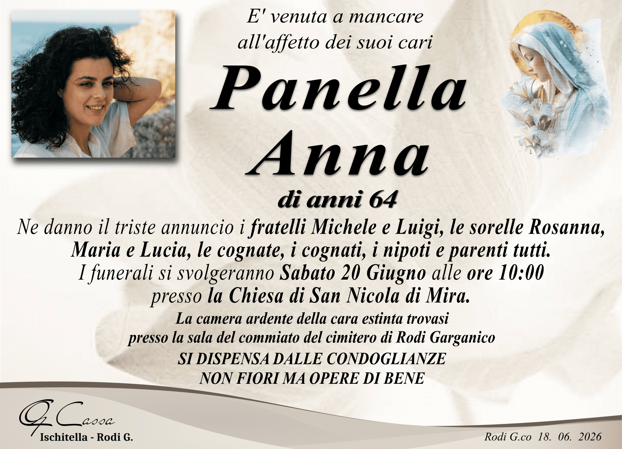 ANNUNCIO PANELLA ANNA