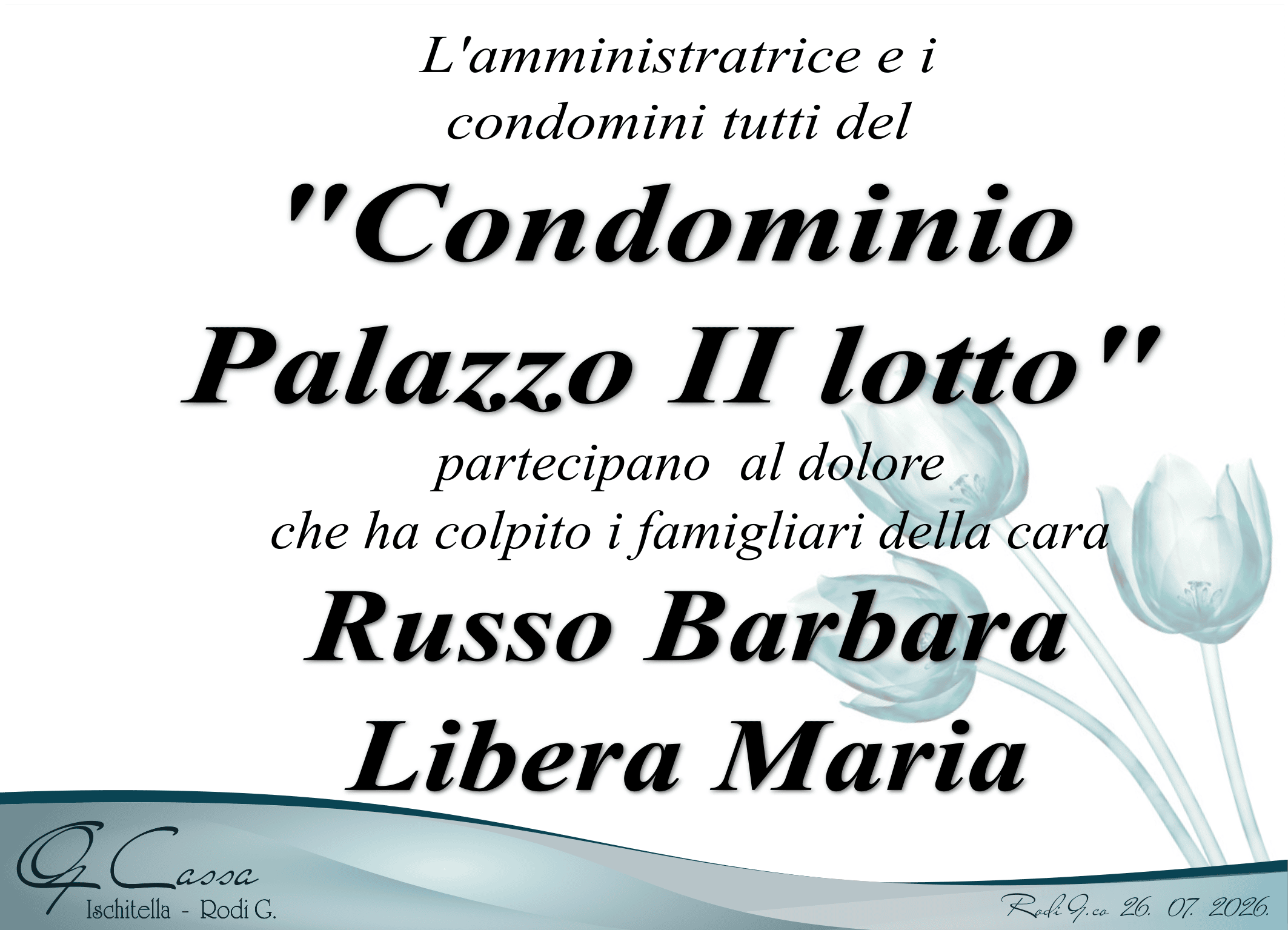 PARTECIPAZIONE PALAZZO 2 LOTTO