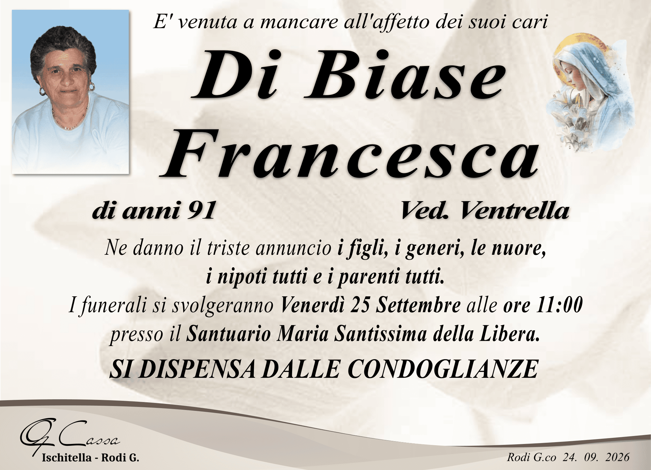ANNUNCIO DI BIASE FRANCESCA