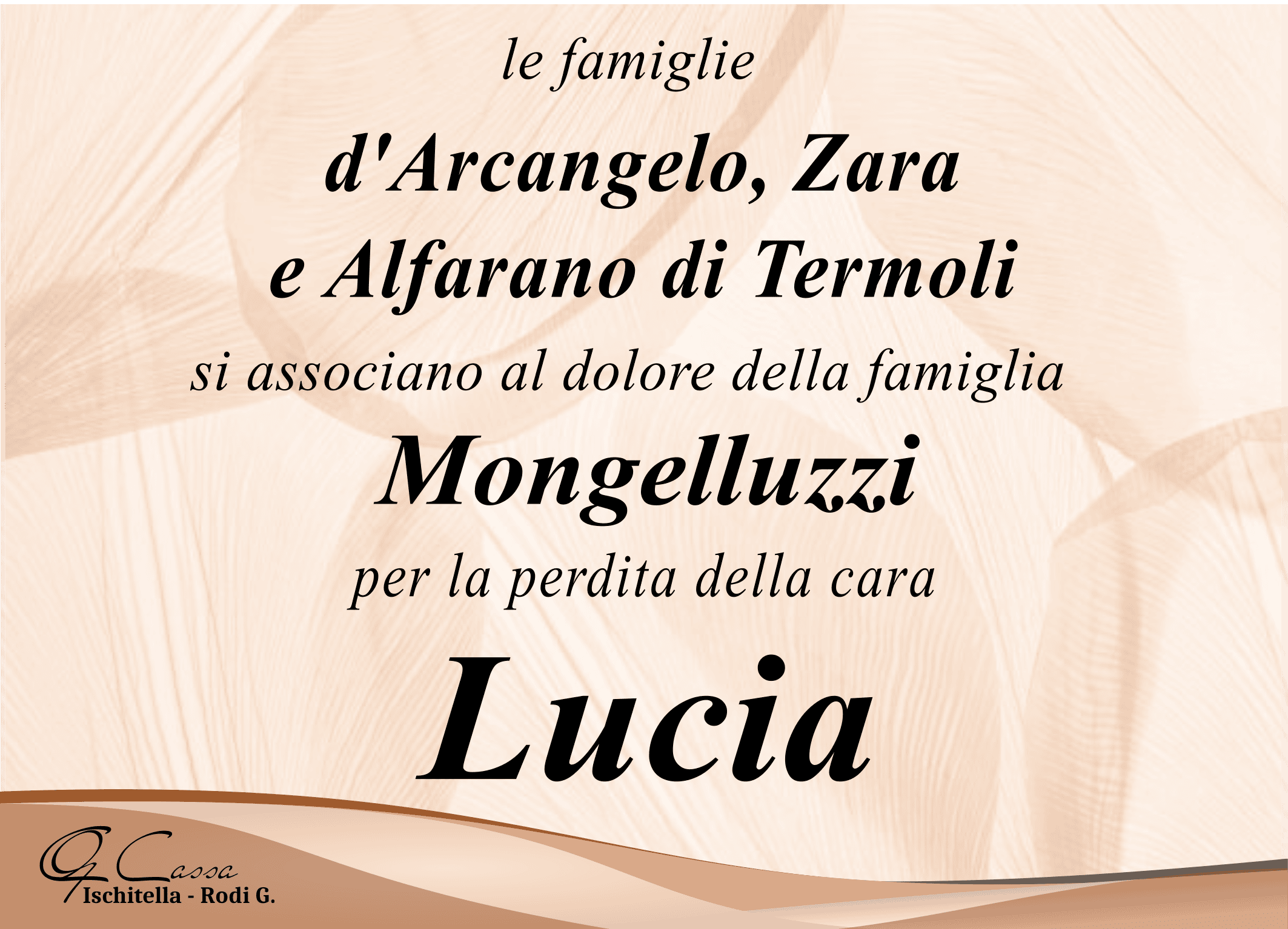 PARTECIPAZIONI mongelluzzi LUCIA
