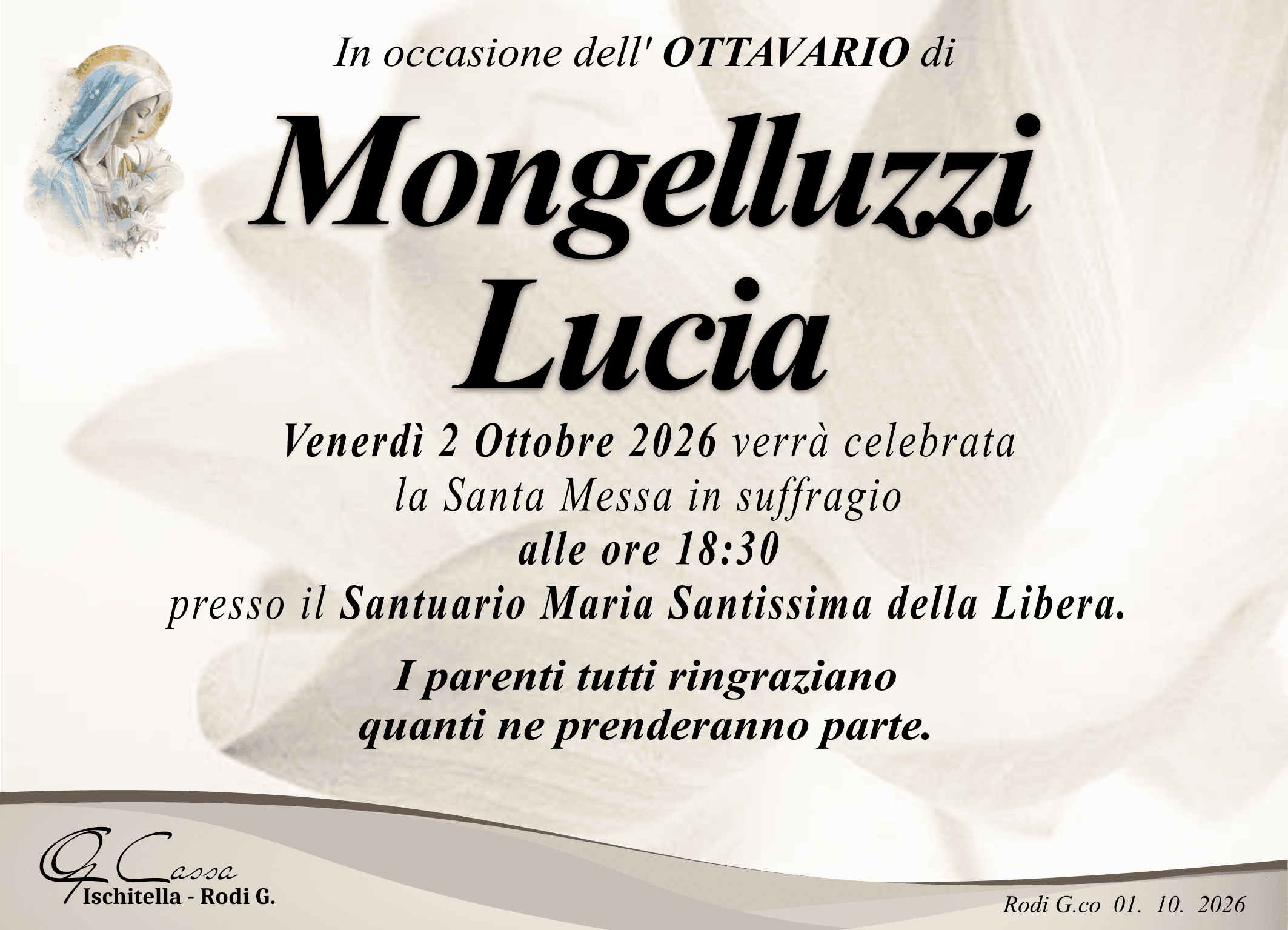 OTTAVARIO mongelluzzi lucia